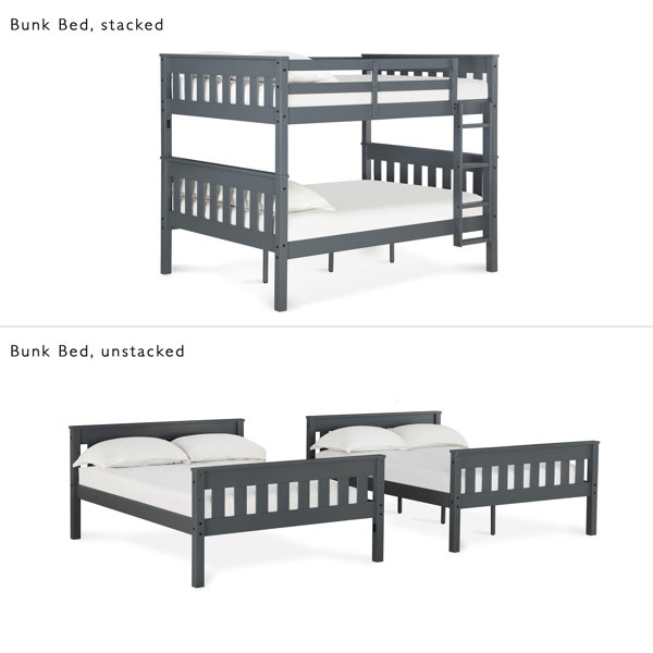 Harriet Bee Almedacheatham Full Over Full Solid Wood Standard Bunk Bed